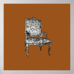 Regency chair in brown poster