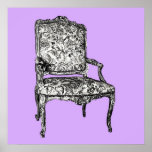 Regency chair in lilac posters
