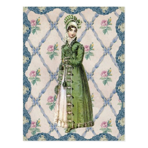 Regency Lady in Green Postcards