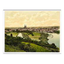 Regensburg, Bavaria, Germany classic Photochrom Post Cards
