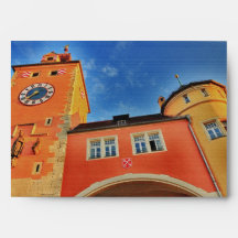 Regensburg clock tower envelope