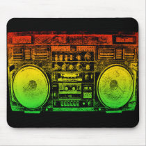 retro, vintage, music, urban, boombox, mousepad, musical, ska, old school, ghetto, blaster, jamaica, apple, vinyl, i-phone, cool, early, color, funky, cassette, rasta, record player, case, fun, funny, old, classic, historical, Mouse pad with custom graphic design