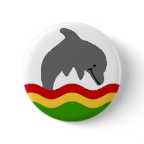 Reggae dolphin button by marcya7 Reggae dolphin button