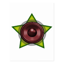 Reggae Dubstep de la copia de la estrella de Rasta Tarjetas Postales