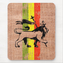 Reggae king lion mouse pad