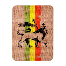 Reggae king lion vinyl magnets