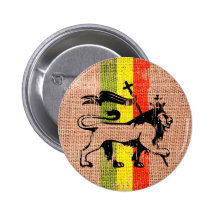 Reggae lion king pinback buttons