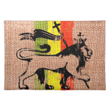Reggae lion king place mat