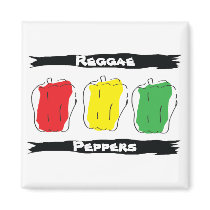 Reggae Peppers magnets by Patrice05 Reggae Peppers magnets