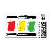 Reggae Peppers Postage Stamp by Patrice05 Reggae Peppers Postage Stamp
