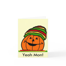 Reggae pumpkin, Yeah Mon! blank card