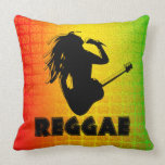 Reggae Rasta Rastafarian MoJo Square Throw Pillow pillows