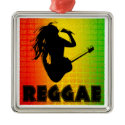 Reggae Rastafarian Premium Square Ornament ornament