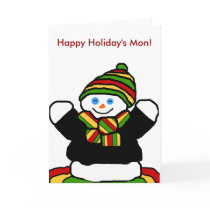 Reggae snowman blank card