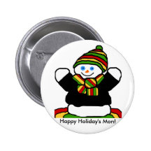 Reggae snowman button