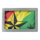 reggae stars rectangular belt buckle
