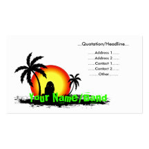 Reggae sunset business cards