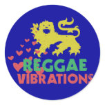 Reggae Vibrations Round Sticker