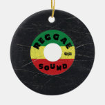Reggae Vinyl Record Christmas Ornament