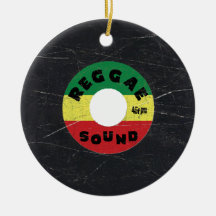 Reggae Vinyl Record Christmas Ornament