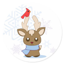 Reggie Reindeer & Jimmy Cardinal stickers