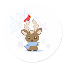Reggie Reindeer & Jimmy Cardinal stickers