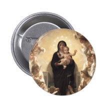 Regina Angelorum by Bouguereau, Victorian Angels Pins