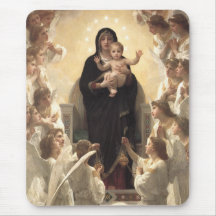 Regina Angelorum by Bouguereau, Victorian Angels Mousepad