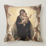 Regina Angelorum by Bouguereau, Victorian Angels Throw Pillow