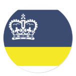 Regina flag round sticker