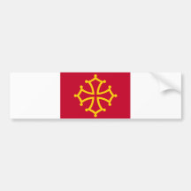 Región francesa del país de Francia de la bandera  Etiqueta De Parachoque