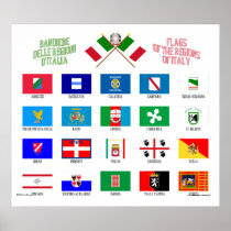 Regional Flags of Italy Print