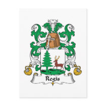 Regis Family Crest Post Cards