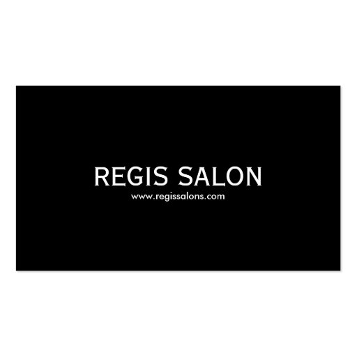 REGIS SALON, www.regissalons.com Business Card Template (front side)