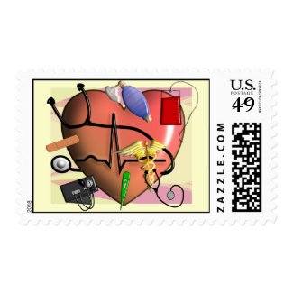 Registered Nurse ARt Postage Stamps