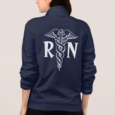 Registered nurse fleece jacket | RN with caduceus