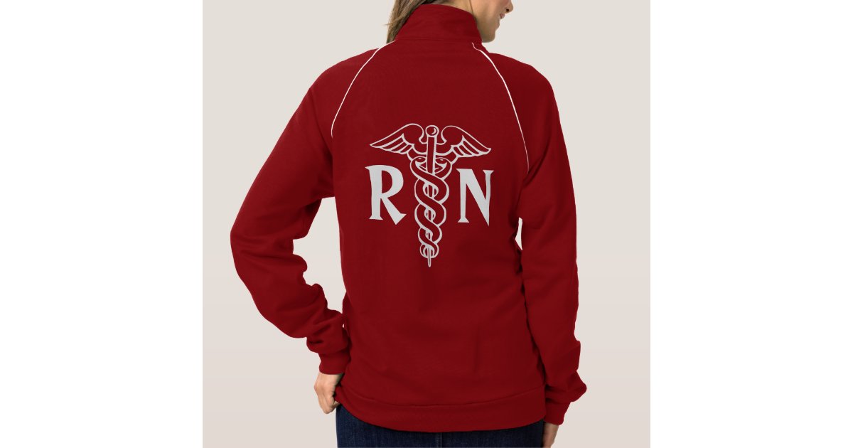 Registered Nurse Jacket Rn With Caduceus Symbol Zazzle