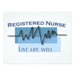 "Registered Nurse - Live Life Well" Invitation