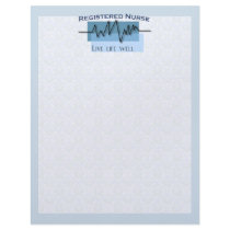 "Registered Nurse - Live Life Well" letterhead