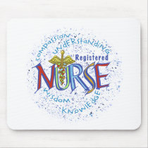 Registered Nurse Motto Mouse Mats