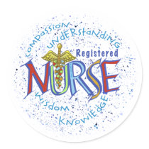 Registered Nurse Motto Round Stickers