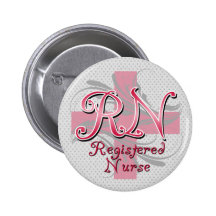 Registered Nurse, Pink Cross Swirls