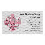 Registered Nurse, Pink Cross Swirls Business Card
