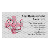 Registered Nurse, Pink Cross Swirls Business Card
