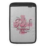 Registered Nurse, Pink Cross Swirls Sleeve For MacBook Air