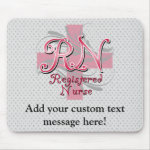 Registered Nurse, Pink Cross Swirls Mousepad Registered Nurse, Pink Cross Swirls Mousepad