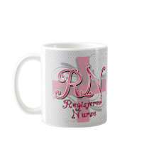Registered Nurse, Pink Cross Swirls Mugs