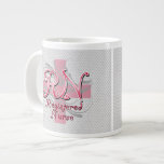 Registered Nurse, Pink Cross Swirls Extra Large Mugs