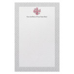 Registered Nurse, Pink Cross Swirls Stationery Paper