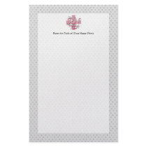 Registered Nurse, Pink Cross Swirls Stationery Paper